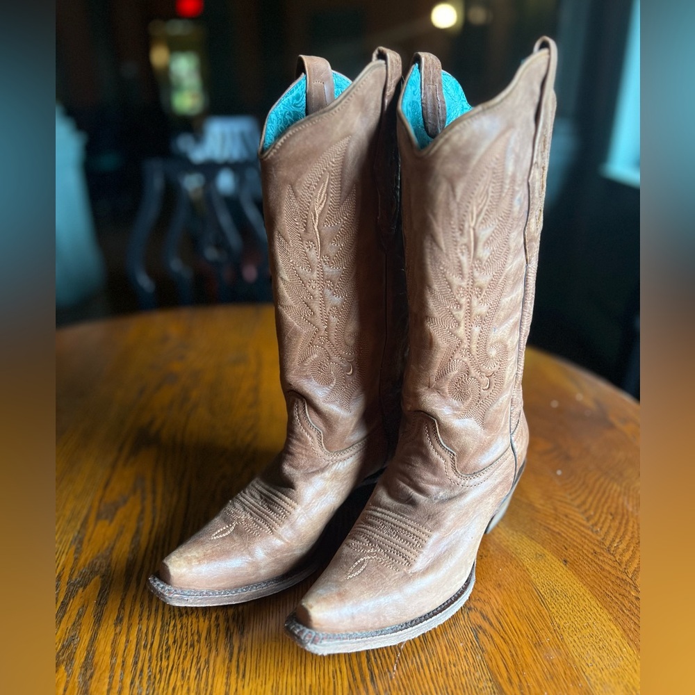 Corral Western Brown Leather Cowboy Boots Women’s 8.5
